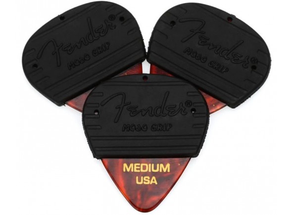 Fender Mojo Grip Celluloid Guitar Picks Medium Tortoise 3pk